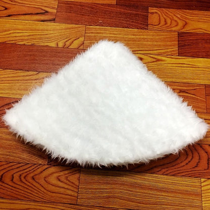 White Plush Christmas Tree Skirt 78cm 90cm 122cm