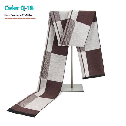 Men's Winter Warm Striped Business Scarf