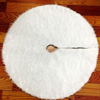 White Plush Christmas Tree Skirt 78cm 90cm 122cm