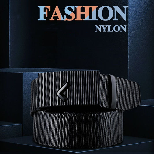 Nylon Waistband Men's Automatic Canvas Belt