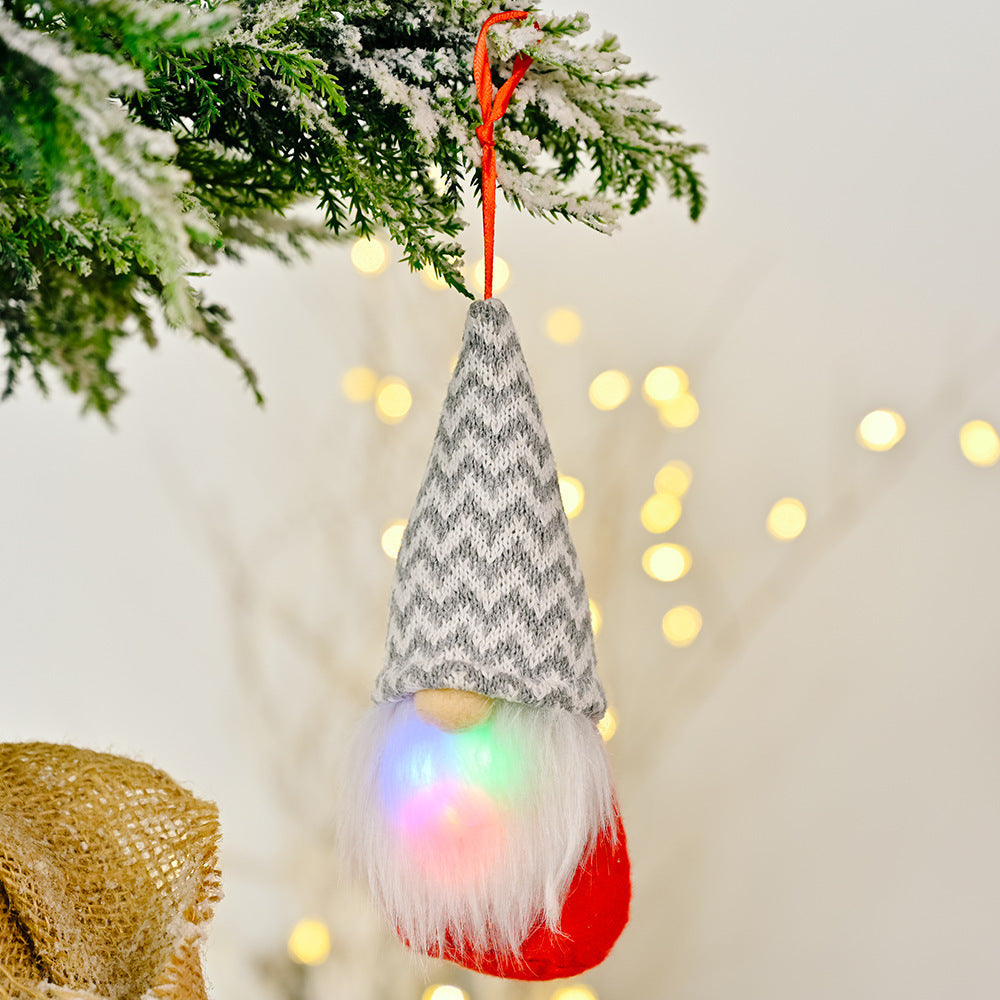 Christmas Knitted Pendant Decoration with Lights