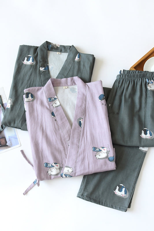 Couples Loose Cotton Thin Homewear Set