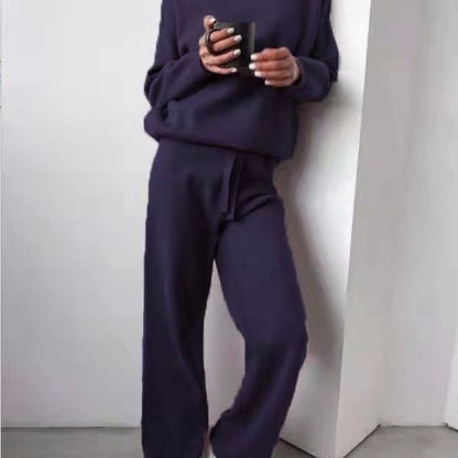 Casual Women Turtleneck Sweater Drawstring Pants