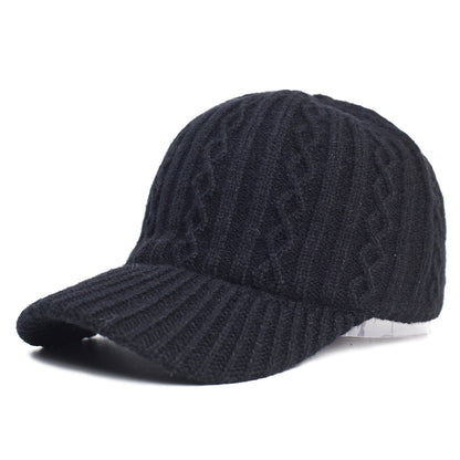 Wool Baseball Cap Korean Warm Solid Color