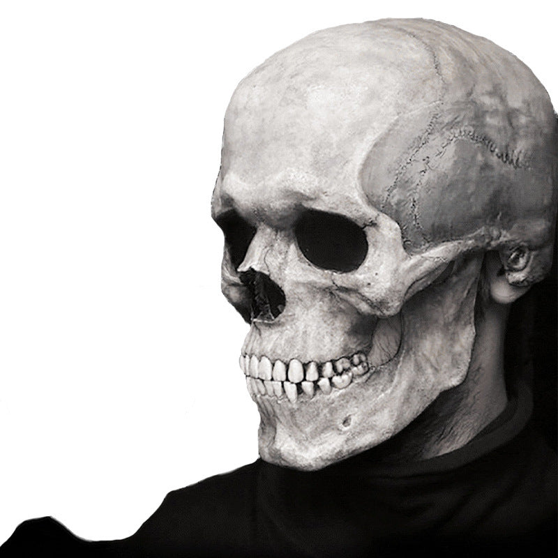 Halloween Movable Mouth Skull Mask Full Head Helmet