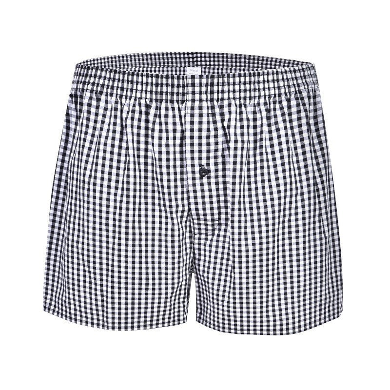 Men's Casual Arrow Print Plaid Boxer Briefs