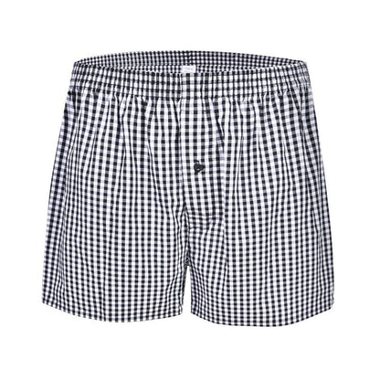 Men's Casual Arrow Print Plaid Boxer Briefs