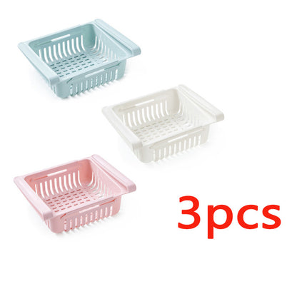 Stretchable Multifunction Refrigerator Storage Basket