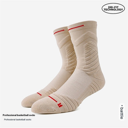 Bullfight Basketball Knee-high White Athletic Socks