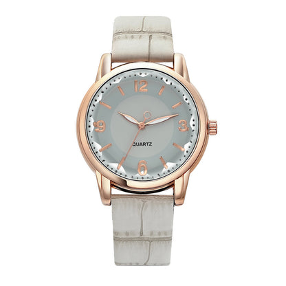 Women's Two-tone Dial Belt Quartz Watch