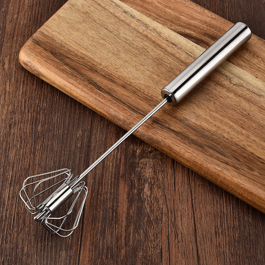 Stainless Steel Semi-Automatic Egg Beater Handheld