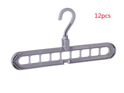 Plastic Clothes Hanger with Storage Hook