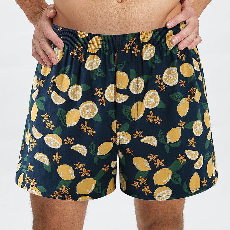 Men's Casual Arrow Print Plaid Boxer Briefs