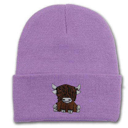 Cartoon Long Hair Yak Knitted Hat Winter Warm Wool