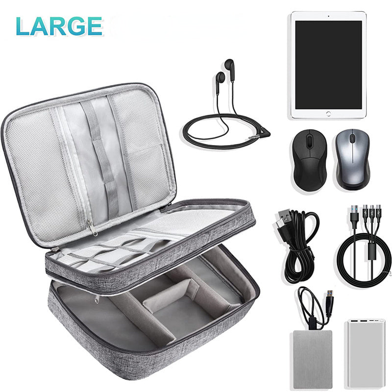 Electronics Organizer Travel Cable Bag Waterproof Digital Accessories Case