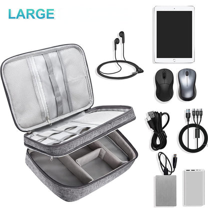 Electronics Organizer Travel Cable Bag Waterproof Digital Accessories Case