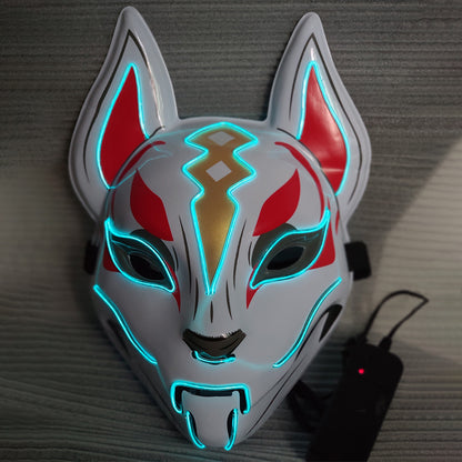 Glowing Cat Face Mask Demon Slayer Cosplay Props