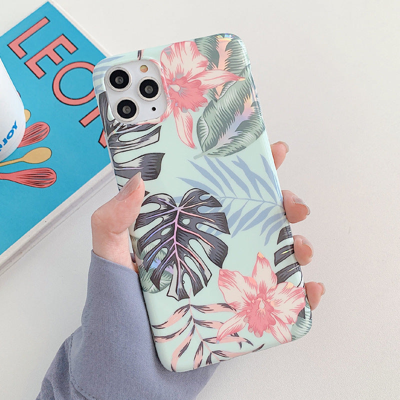 Laser Flowers Mobile Phone Silicone Soft Case