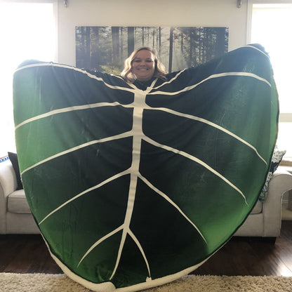 Philodendron Gloriosum Printed Fleece Blanket