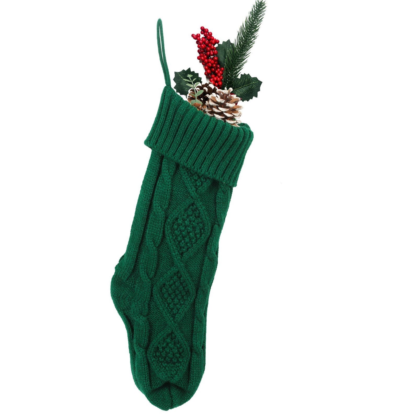 Embroidered Knitted Christmas Socks