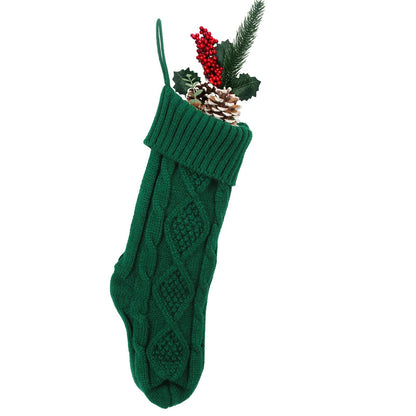 Embroidered Knitted Christmas Socks