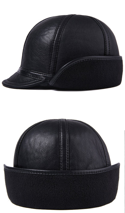 Casual Leather Men's Winter Sheepskin Thermal Hat