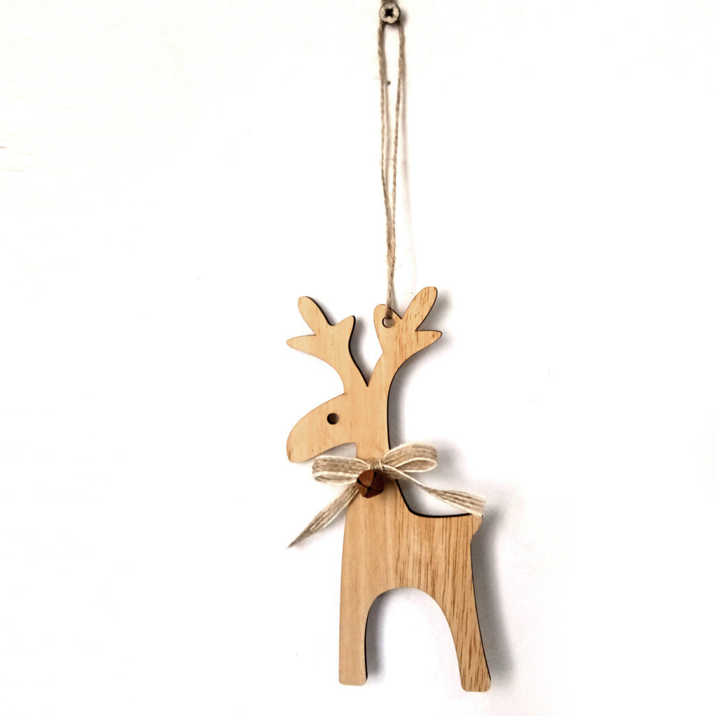 Wooden Laser Cut Christmas Elk Pendants