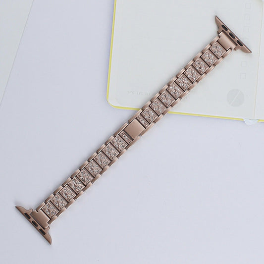 Alloy Strap Full Diamond Waist Watch