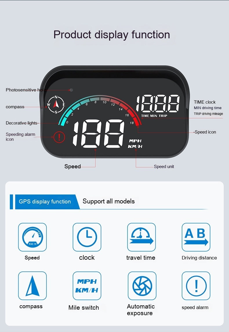Car Head Up Display GPS Speed Projector