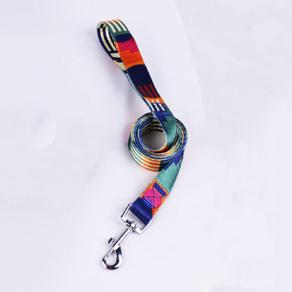 Hand Holding Rope Outing Dog Leash Dog Collar Three-piece Set