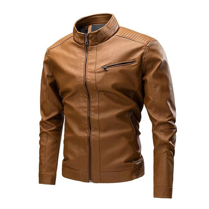 Motorcycle Retro Fashion Leather Jacket Coat