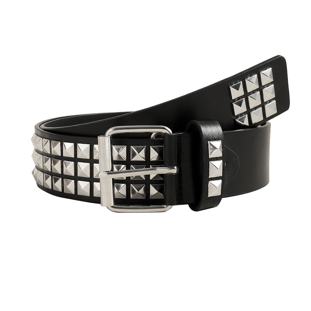 Rivet Belt Punk Bullet Black Belt