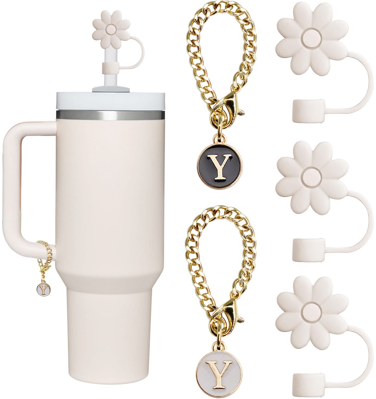 Tumbler Letter Handle Charms - 5PCS