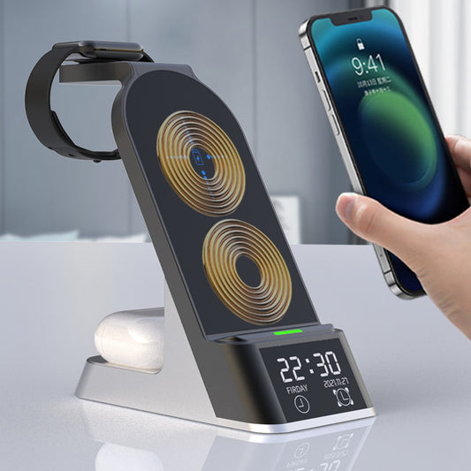 H35 Wireless Charger with Alarm Clock Multifunctional