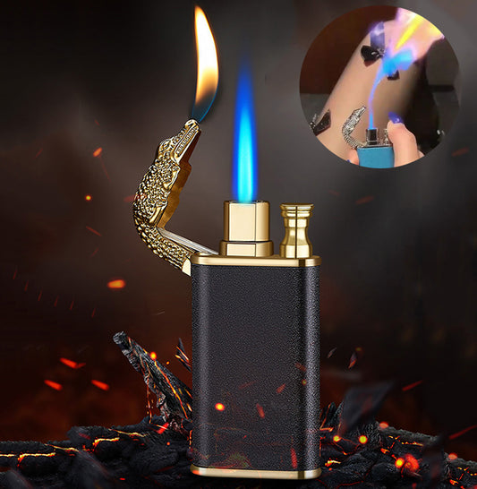 Blue Flame Double Fire Metal Lighter