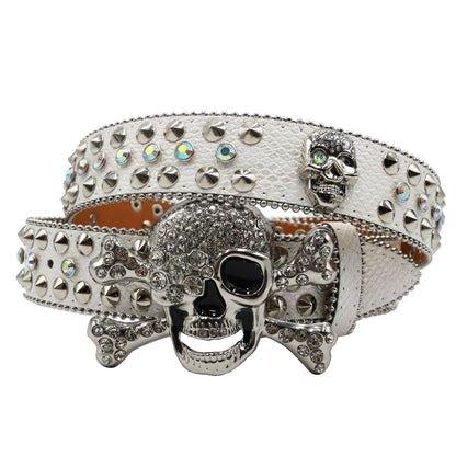 Women's Rhinestone Snake Pattern Belt