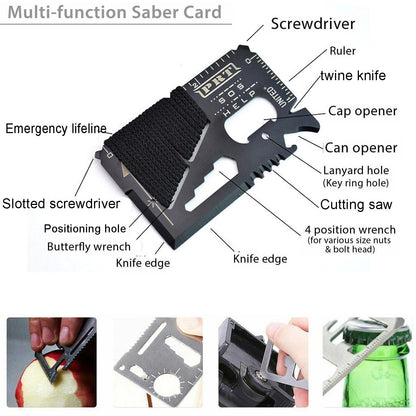 14-in-1 Outdoor Survival Gear Kit - Camping, Hiking, Fishing & Hunting