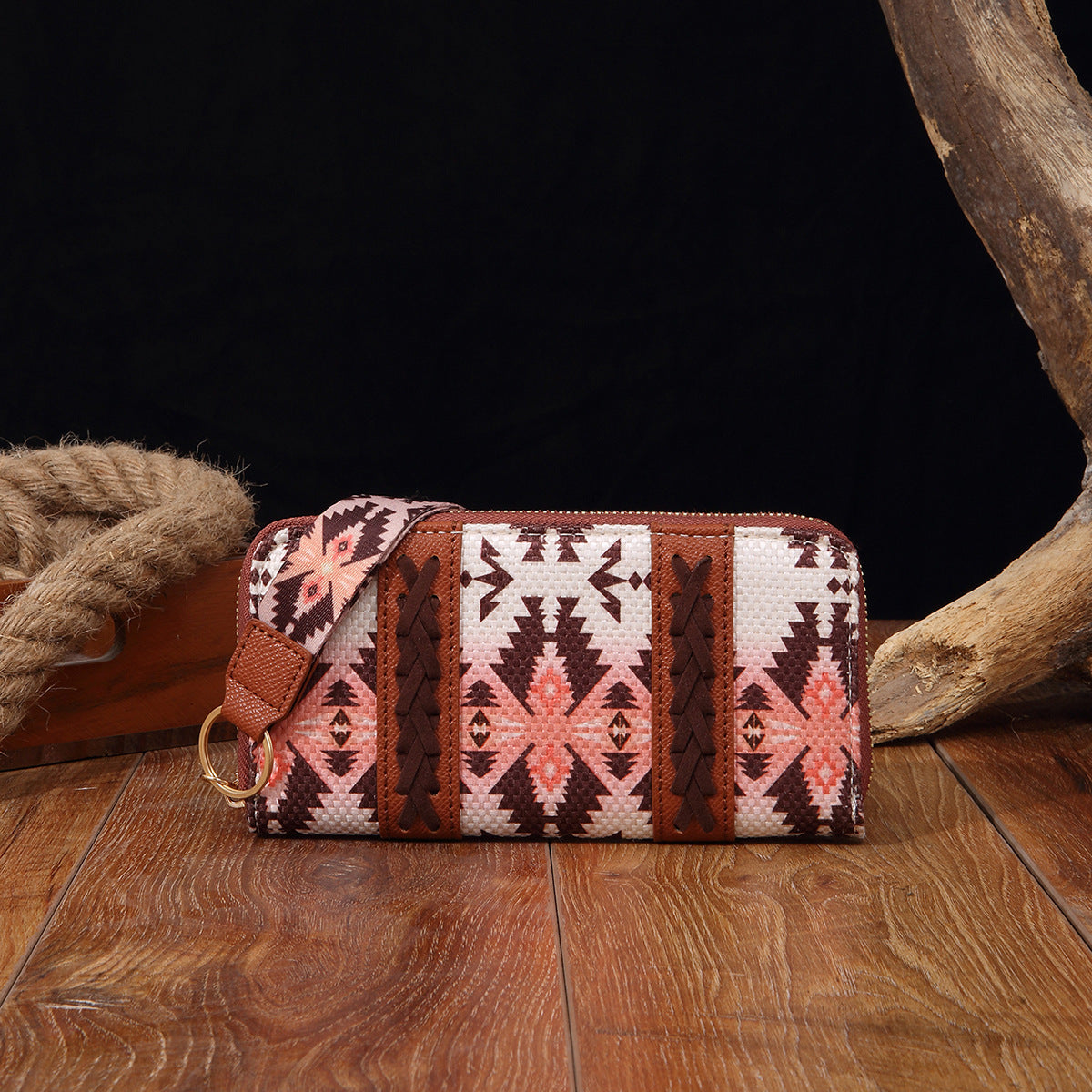 Bohemian Hand-carry Wallet Vintage Print