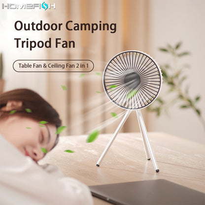 Camping Fan Tripod Portable Hanging Fan
