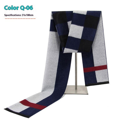 Men's Winter Warm Striped Business Scarf