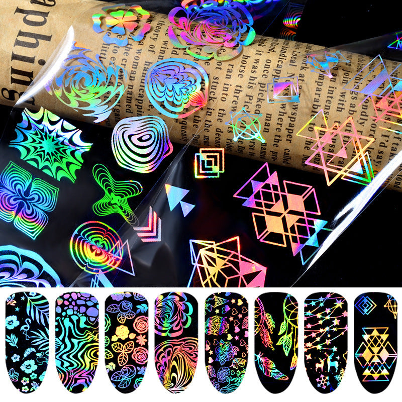 Nail Laser Star Sticker Thermal Transfer Nail Decals