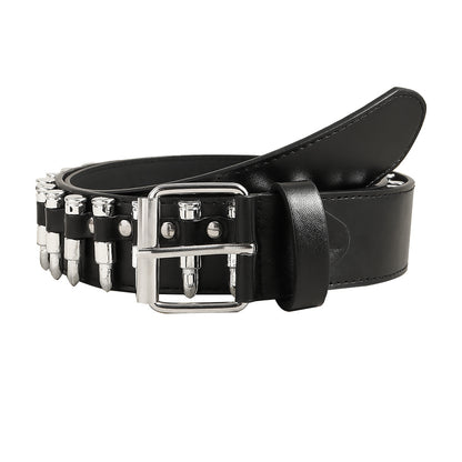 Rivet Belt Punk Bullet Black Belt