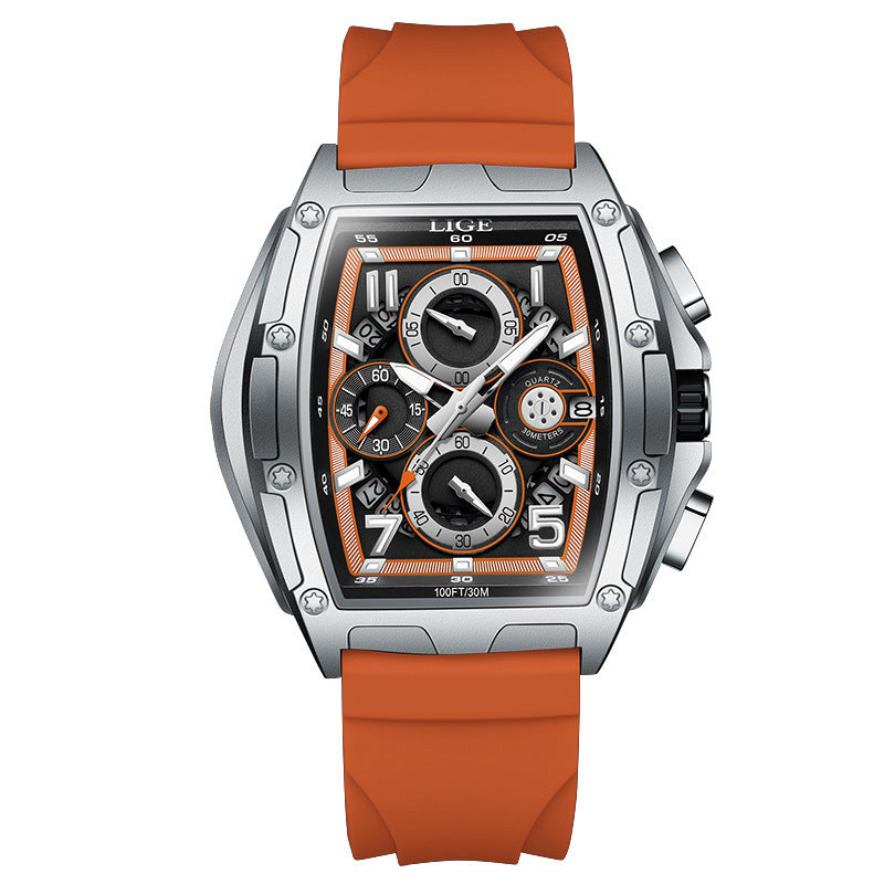 Multi-Sport Waterproof Curved Mirror Watch