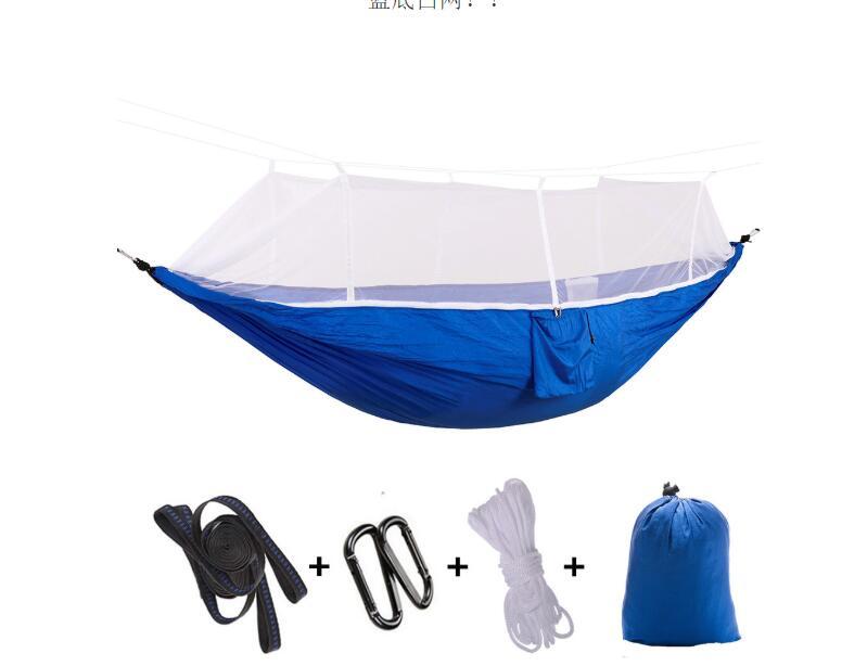 Portable Parachute Hammock with Mosquito Net - Army Green