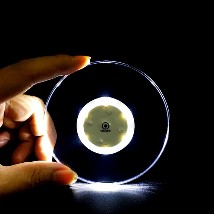 LED Glow Acrylic Coaster Luminous Cocktail Mug Stand