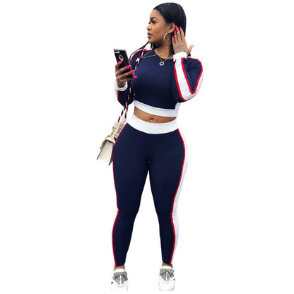 Hot sale big stripe sports suit