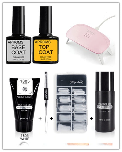 Venalisa Poly Nail Gel Kit - Transparent Crystal Camouflage Set