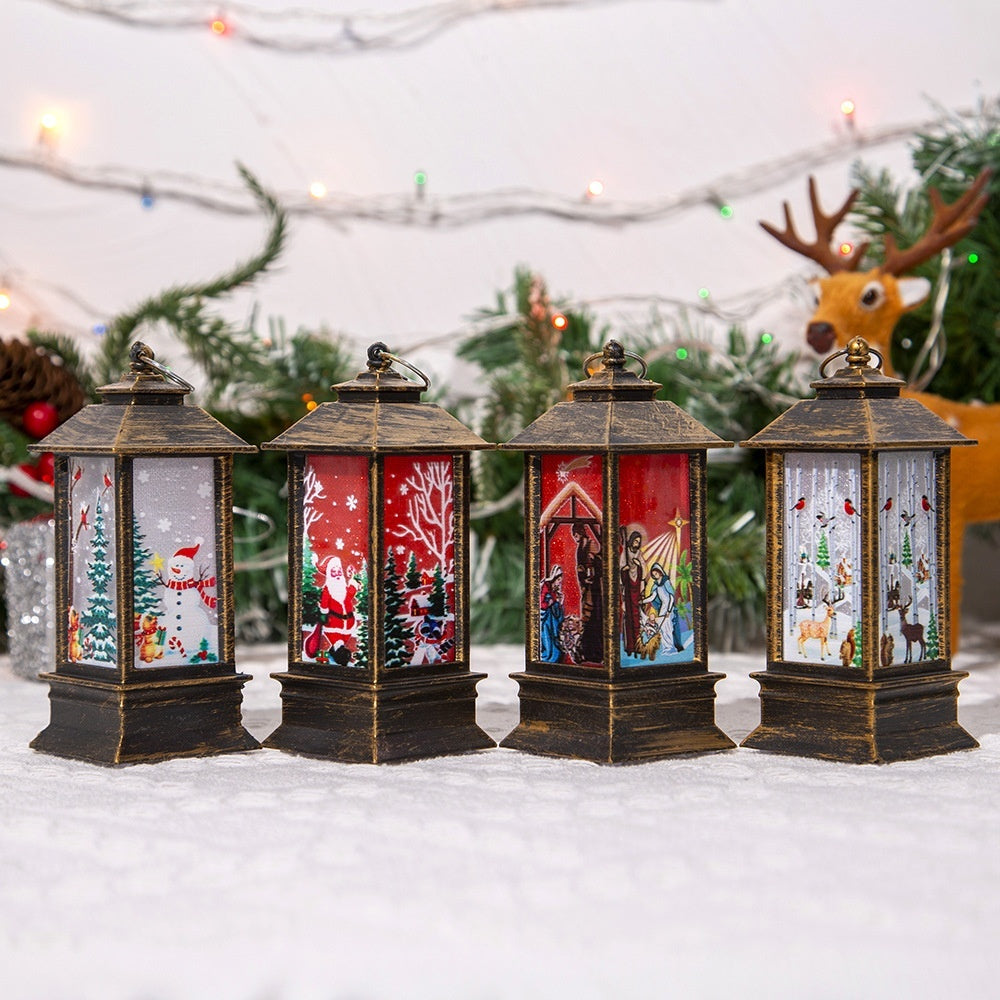 Christmas Santa Claus LED Oil Lamp Night Light