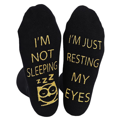 Creative Foot Letter Non-slip Knee-high Sports Socks