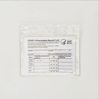 Vertical Transparent PVC Plastic Card Holder